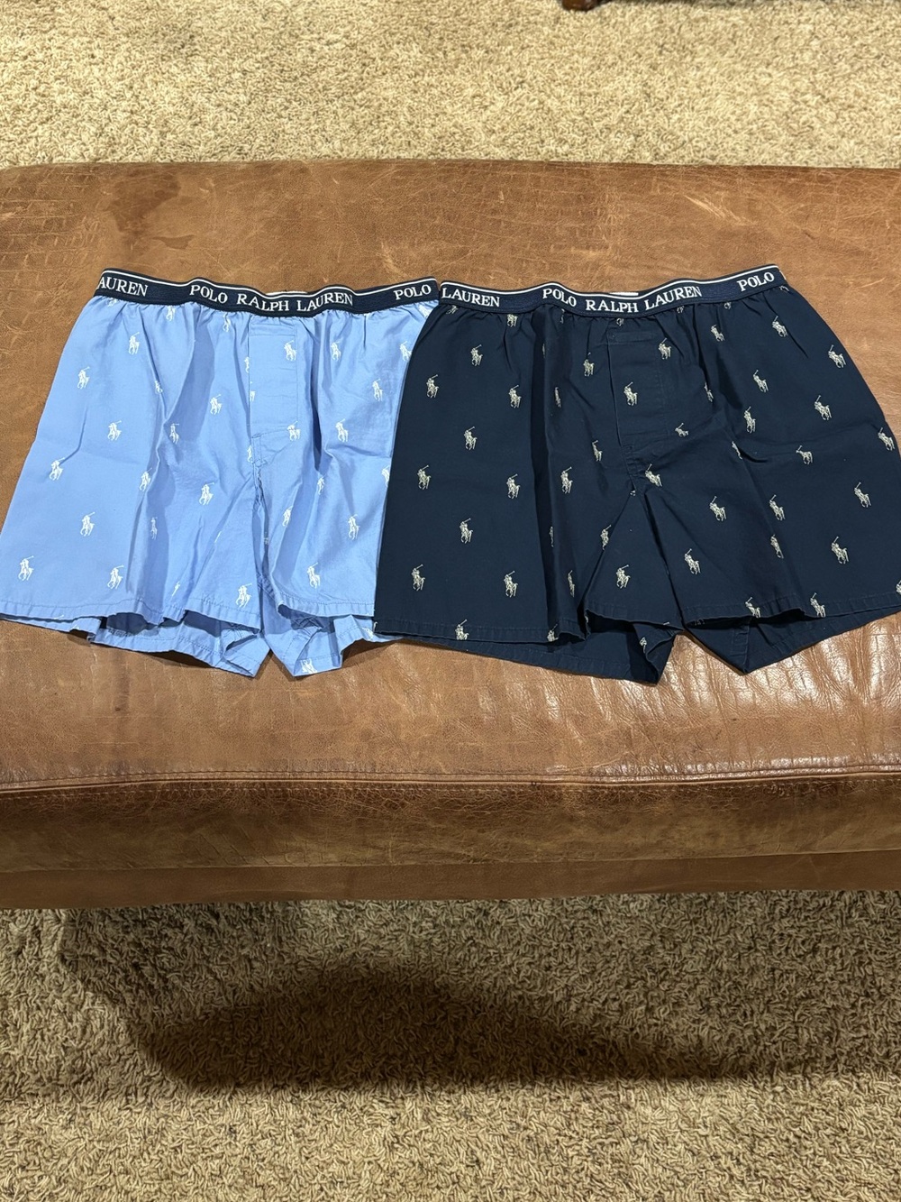 Polo by Ralph Lauren Light Blue & Navy Embroidered Pony Boxer Briefs (2-Pack)